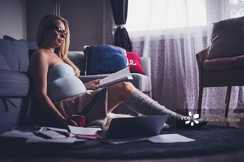 在家工作的女商人图片素材