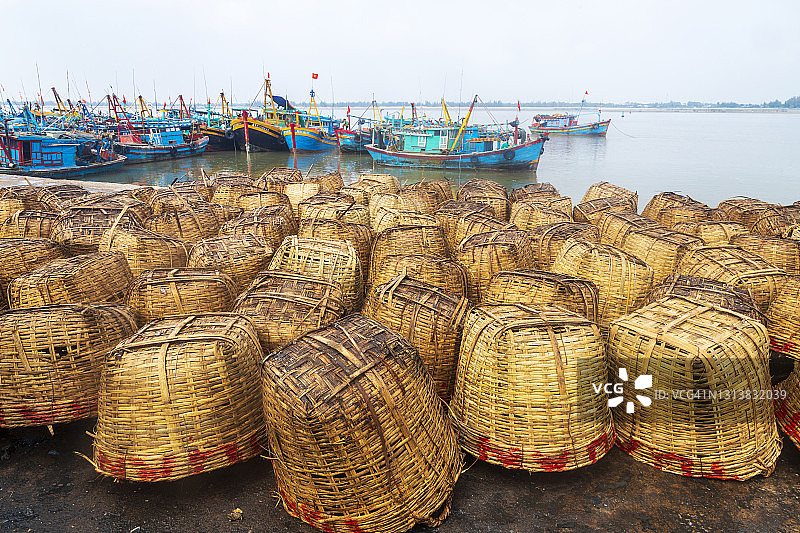 越南头顿半岛渔港图片素材