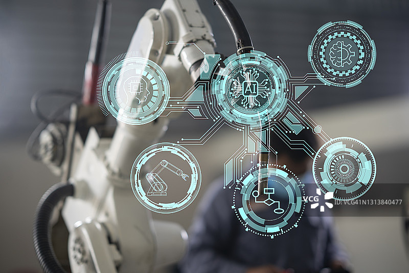 工业机器人的运作图片素材