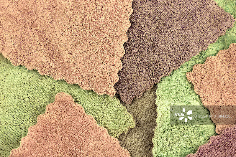 彩色超细纤维清洁布纹理背景图片素材