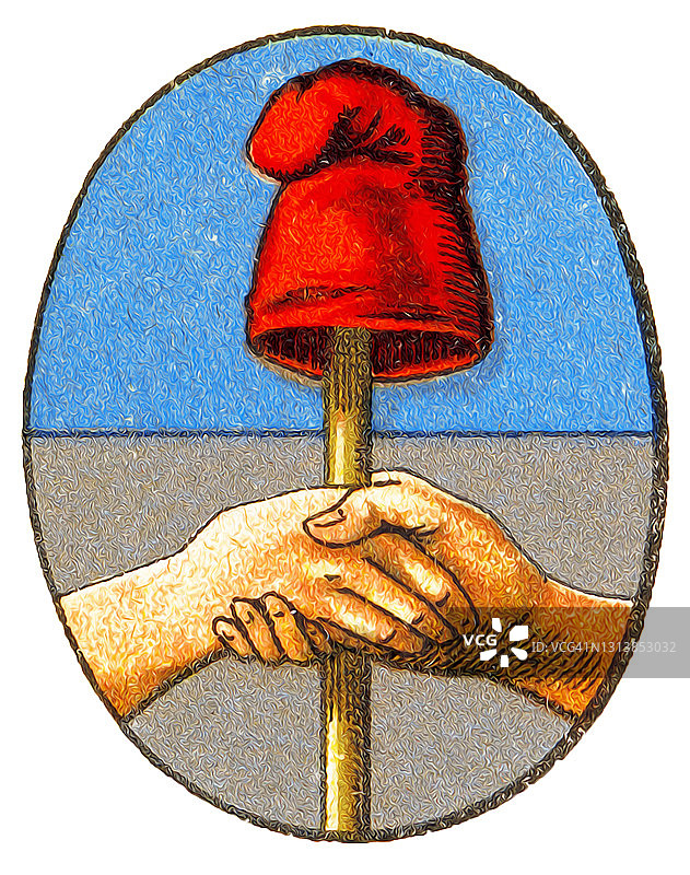 阿根廷国徽的老式插图图片素材