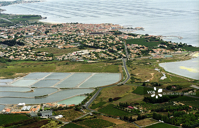 城市鸟瞰拼盘图片素材