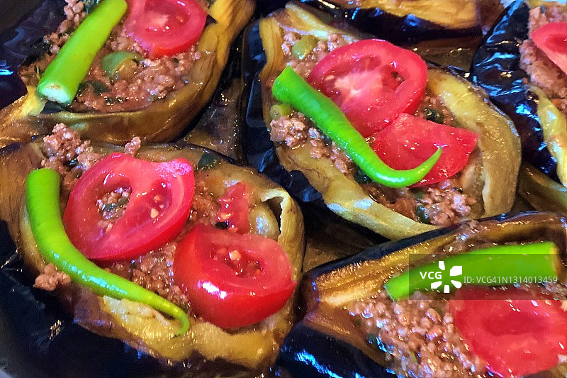 土耳其美食卡尔尼亚里克图片素材