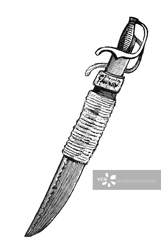 中华文化之剑古版画图片素材