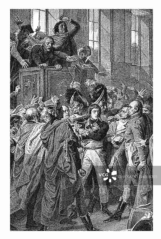 拿破仑在五百人会议前图片素材