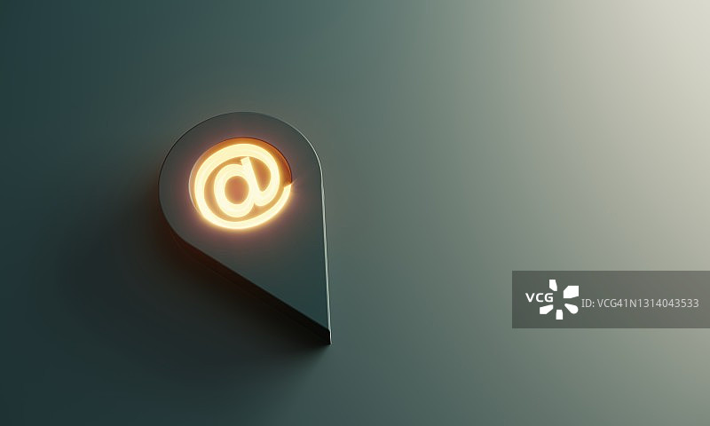 带有@符号的地图图钉图标图片素材