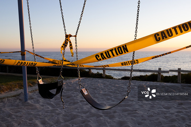 珀斯封锁——游乐场设备关闭图片素材