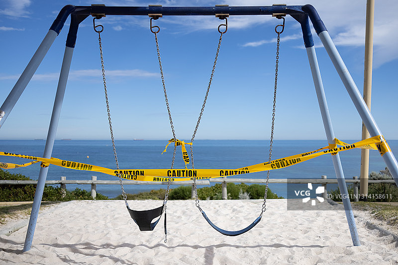 珀斯封锁——游乐场设备关闭图片素材