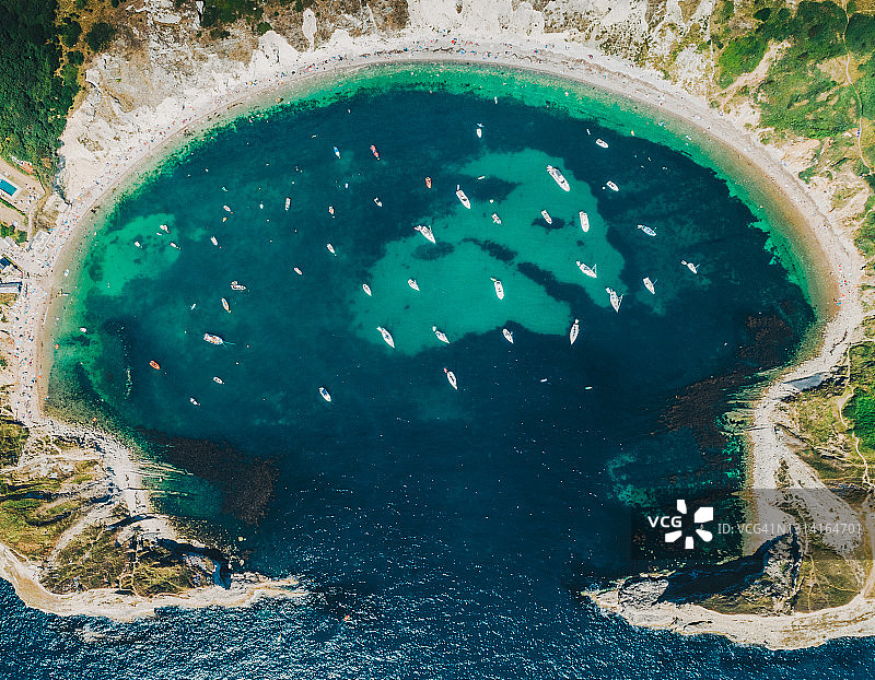 英国卢沃思海湾鸟瞰图图片素材