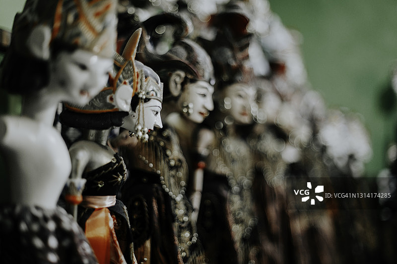 哇扬戈莱克：印度尼西亚的著名手工艺品图片素材