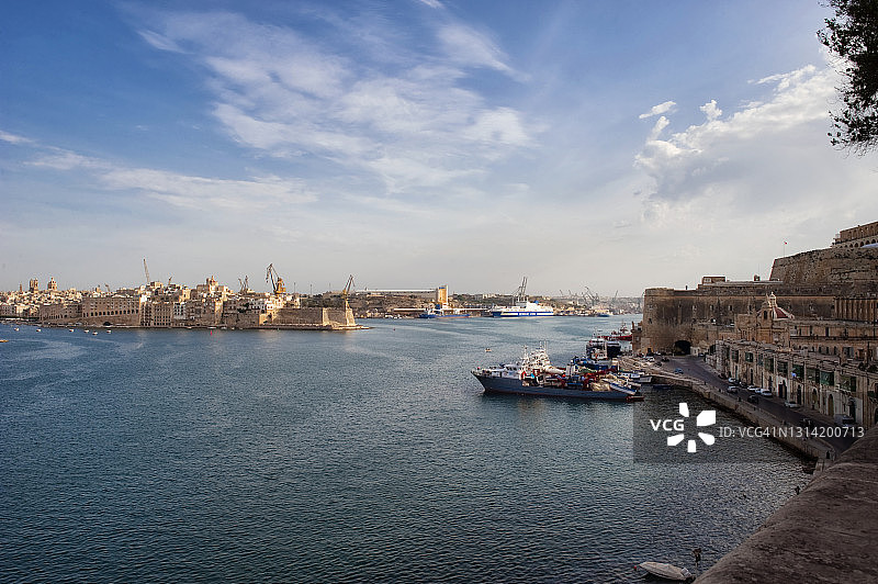 马耳他瓦莱塔港鸟瞰照片图片素材