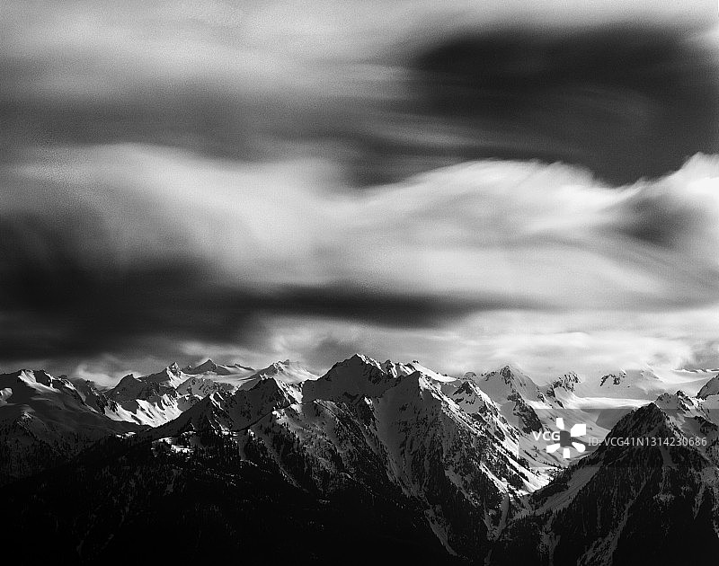 奥林匹克国家公园飓风岭长曝光摄影图片素材