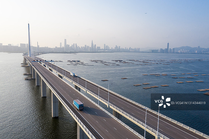 深圳湾大桥景色图片素材