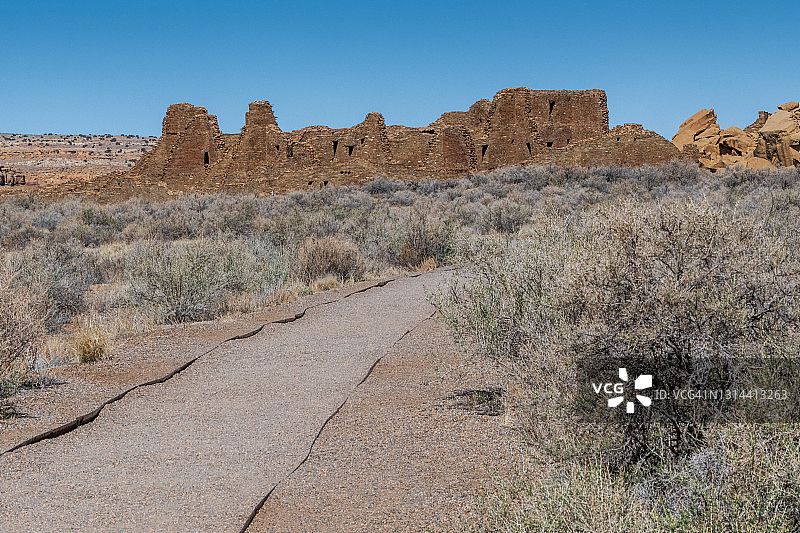 查科文化国家历史公园的遗址图片素材