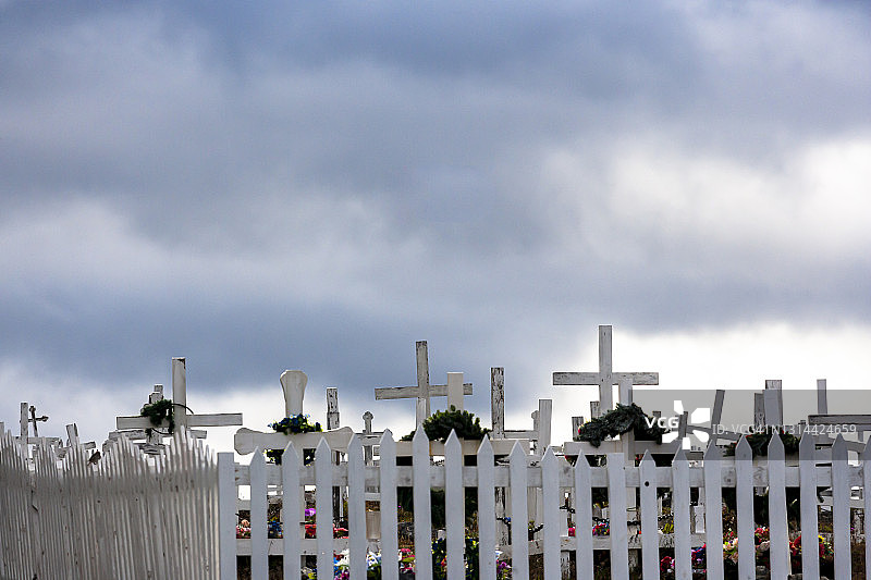 偏远极地社区的墓地图片素材