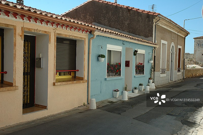 梅泽，昔日的渔民房屋区图片素材