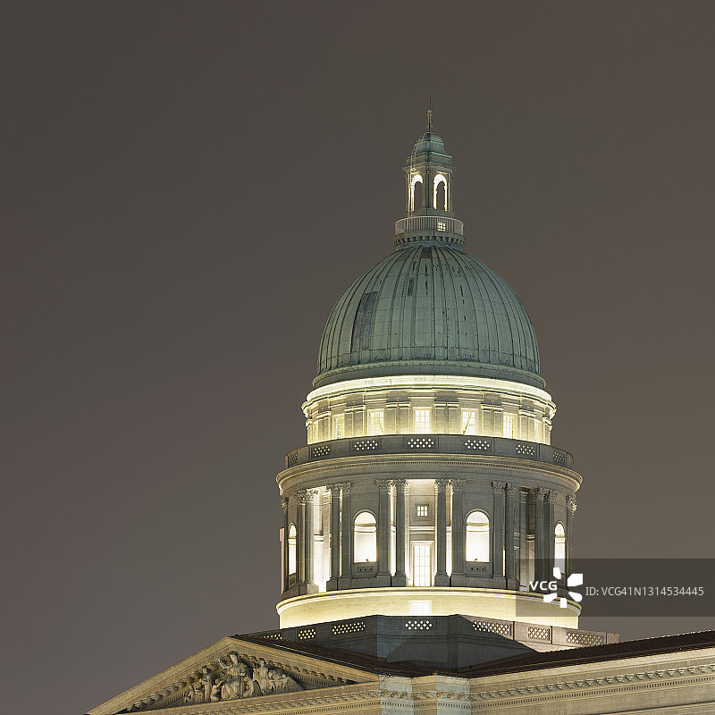 新加坡国家美术馆夜景图片素材