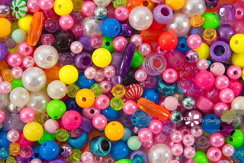 填充画面的彩色塑料珠图片素材