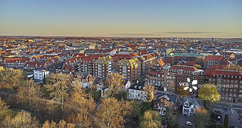 奥登斯市鸟瞰图图片素材