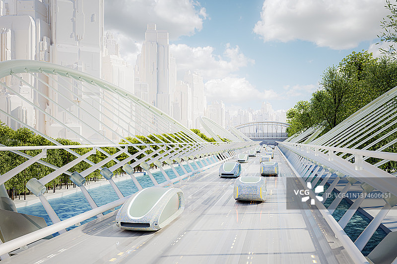 未来绿色能源自动交通图片素材
