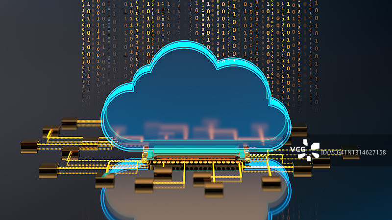 抽象的云计算技术概念图片素材