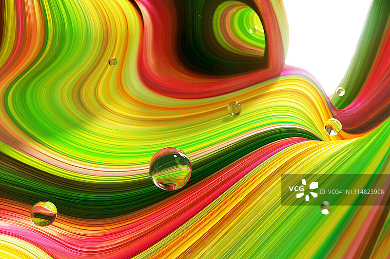 带条纹图案的抽象扭曲丝带图片素材