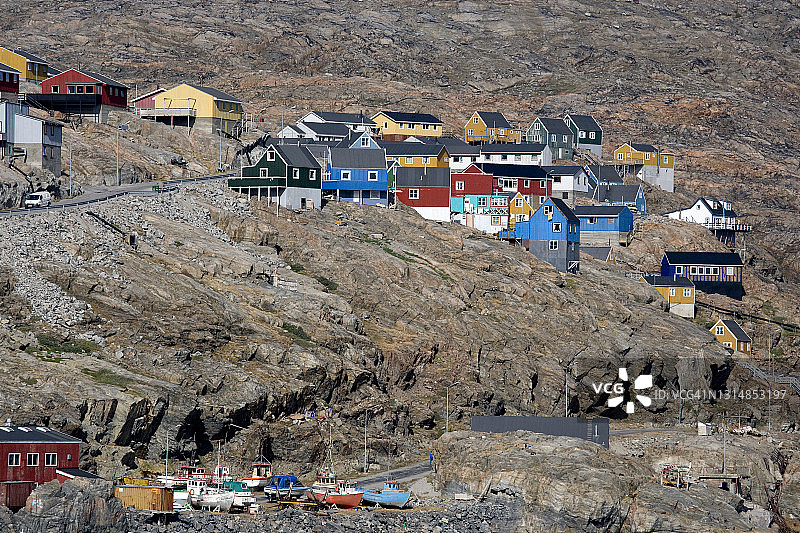 格陵兰渔村图片素材
