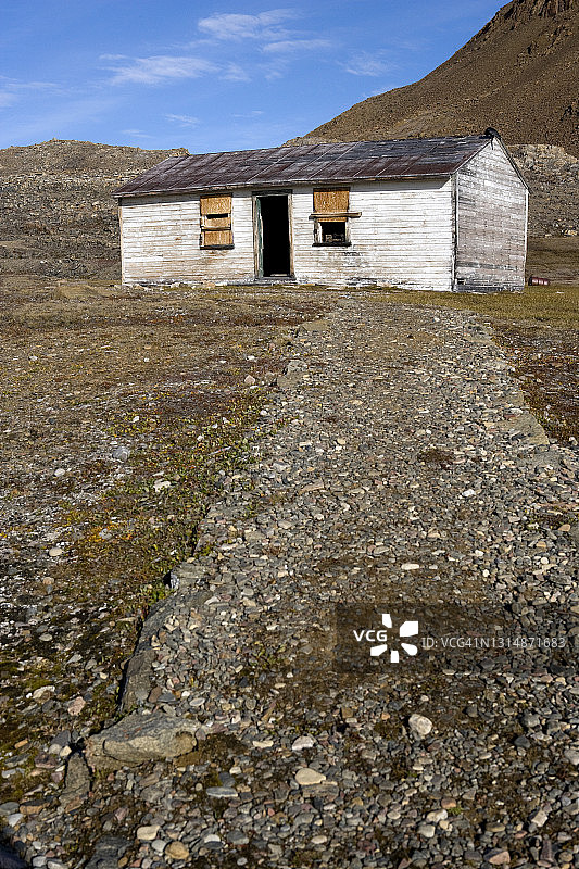 加拿大北极地区废弃的警察局图片素材