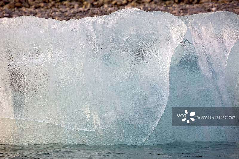 受侵蚀冰山的纯净融水图片素材