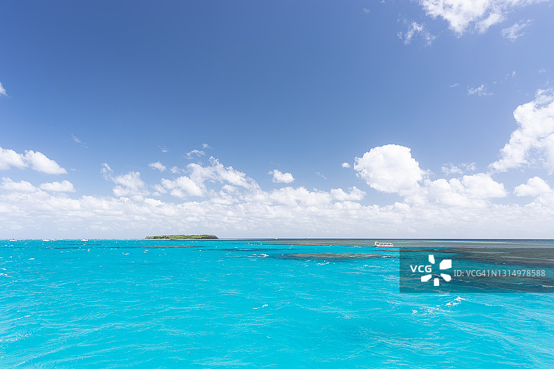 珊瑚环礁泻湖- Lady Musgrave岛，大堡礁图片素材