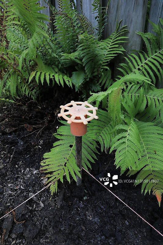 建筑项目的木桩和线图片素材