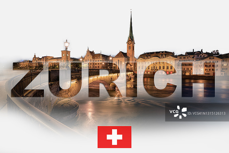 瑞士苏黎世城市地标图片素材