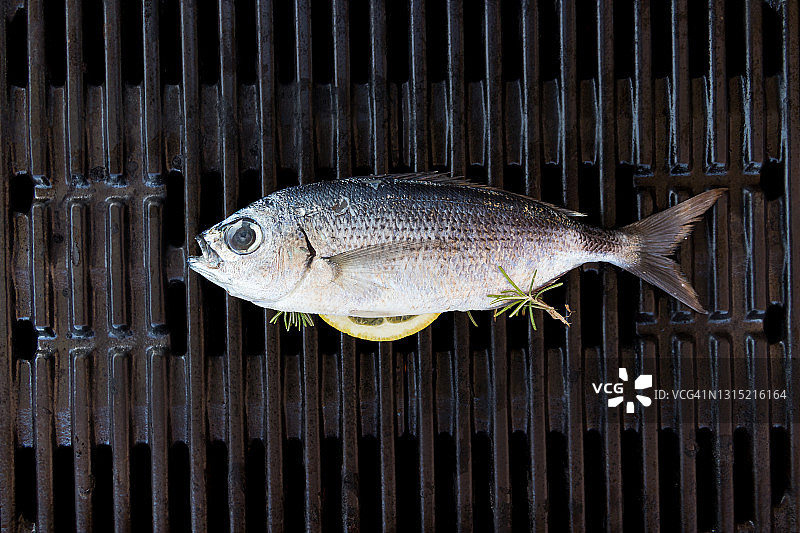 烤鱼特写图片素材