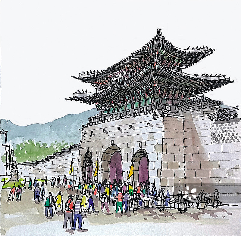 韩国首尔光化门图片素材