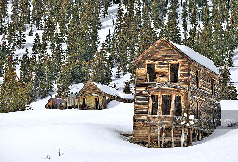 科罗拉多州的高山鬼镇图片素材