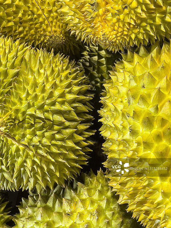 无序堆叠的榴莲抽象图案图片素材