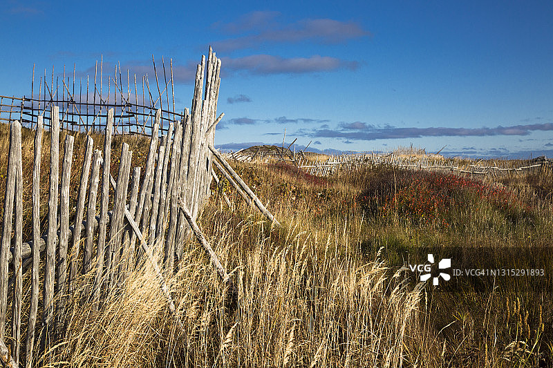 纽芬兰传统木制围栏图片素材