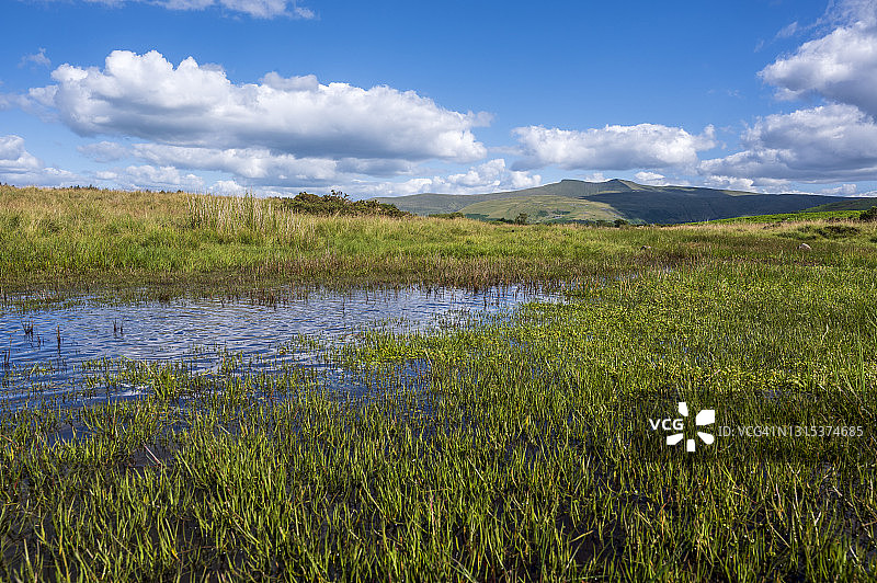 布雷肯比肯斯开阔的荒地和山脉图片素材