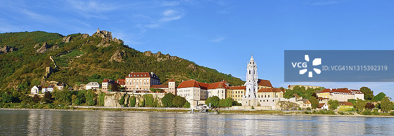 奥地利多瑙河畔杜伦施坦小镇风光图片素材