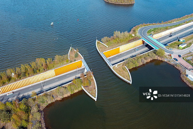 水桥航拍照片图片素材