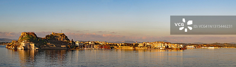 科孚岛日出全景图片素材