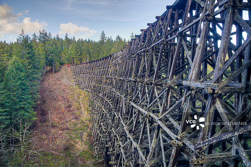 木制支架结构特写图片素材