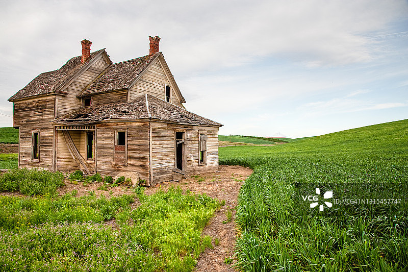 俄勒冈州的古老农舍图片素材