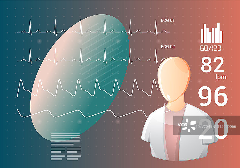 患者监护抽象概念插图图片素材