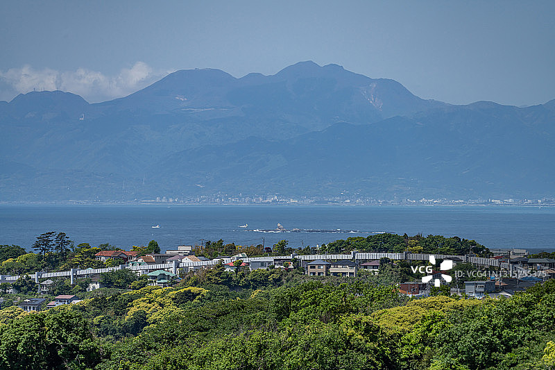 日本神奈川县的海边住宅区图片素材