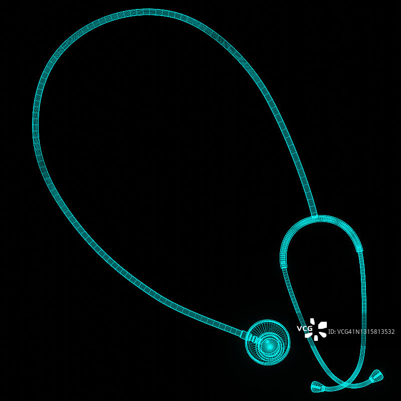 听诊器线框图图片素材