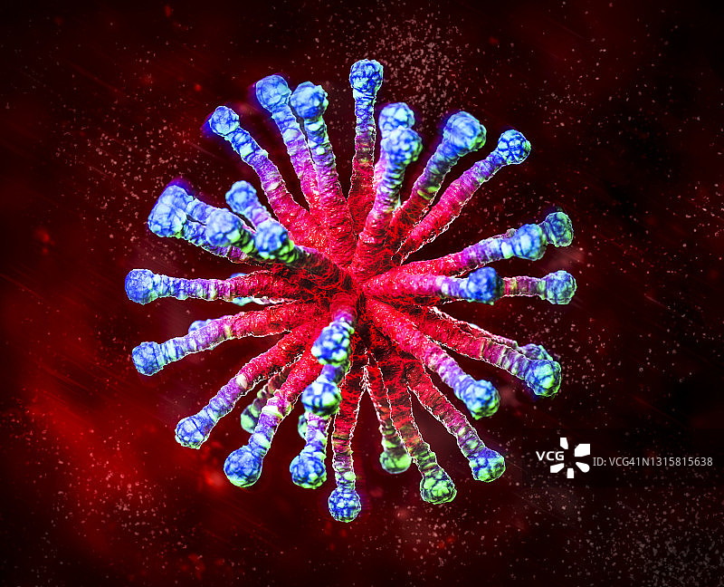 人体内的单个病毒图片素材