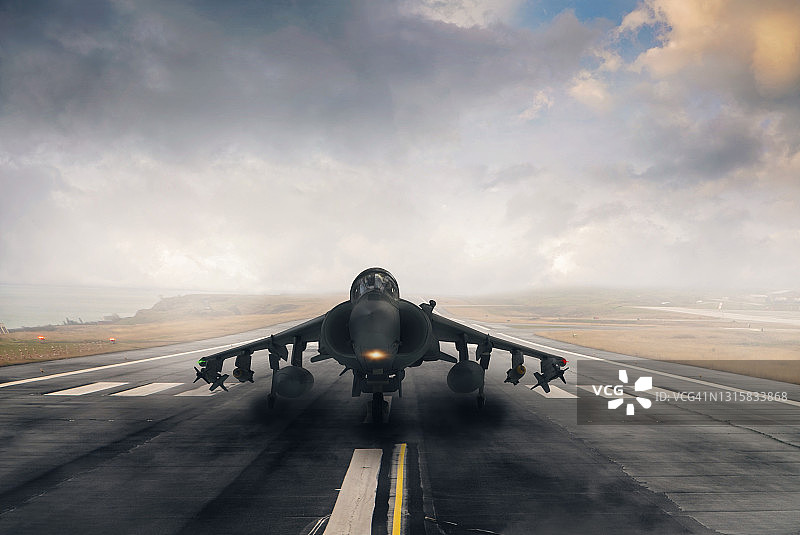 准备起飞的喷气式飞机图片素材