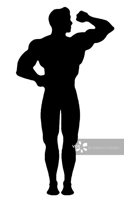 健壮男人展示肌肉图片素材