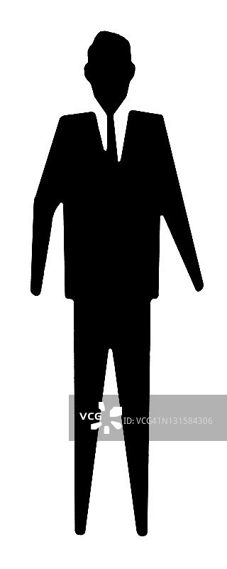 西装男士剪影图片素材